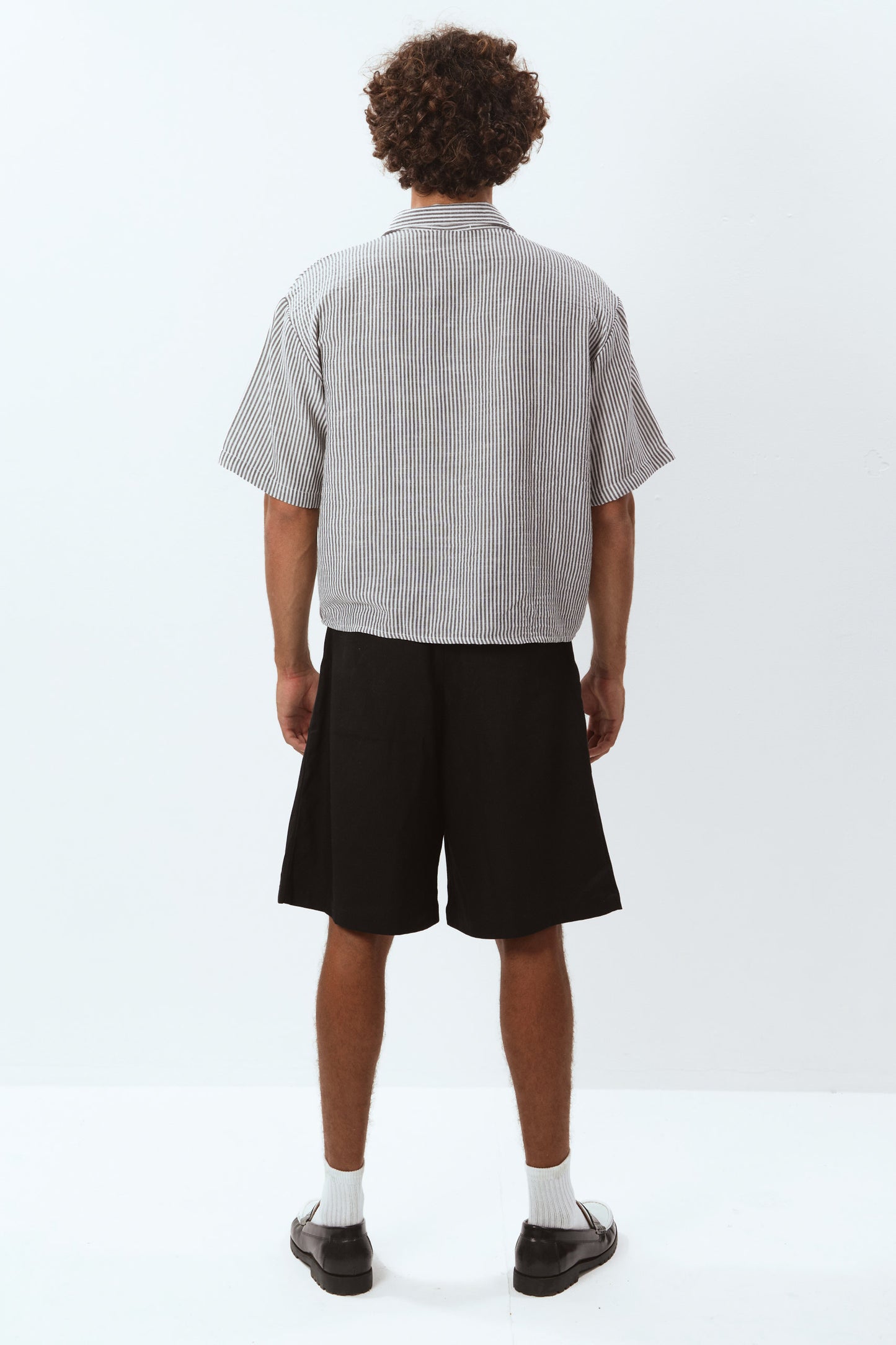 MAISON NOIR black pinstripe shirt