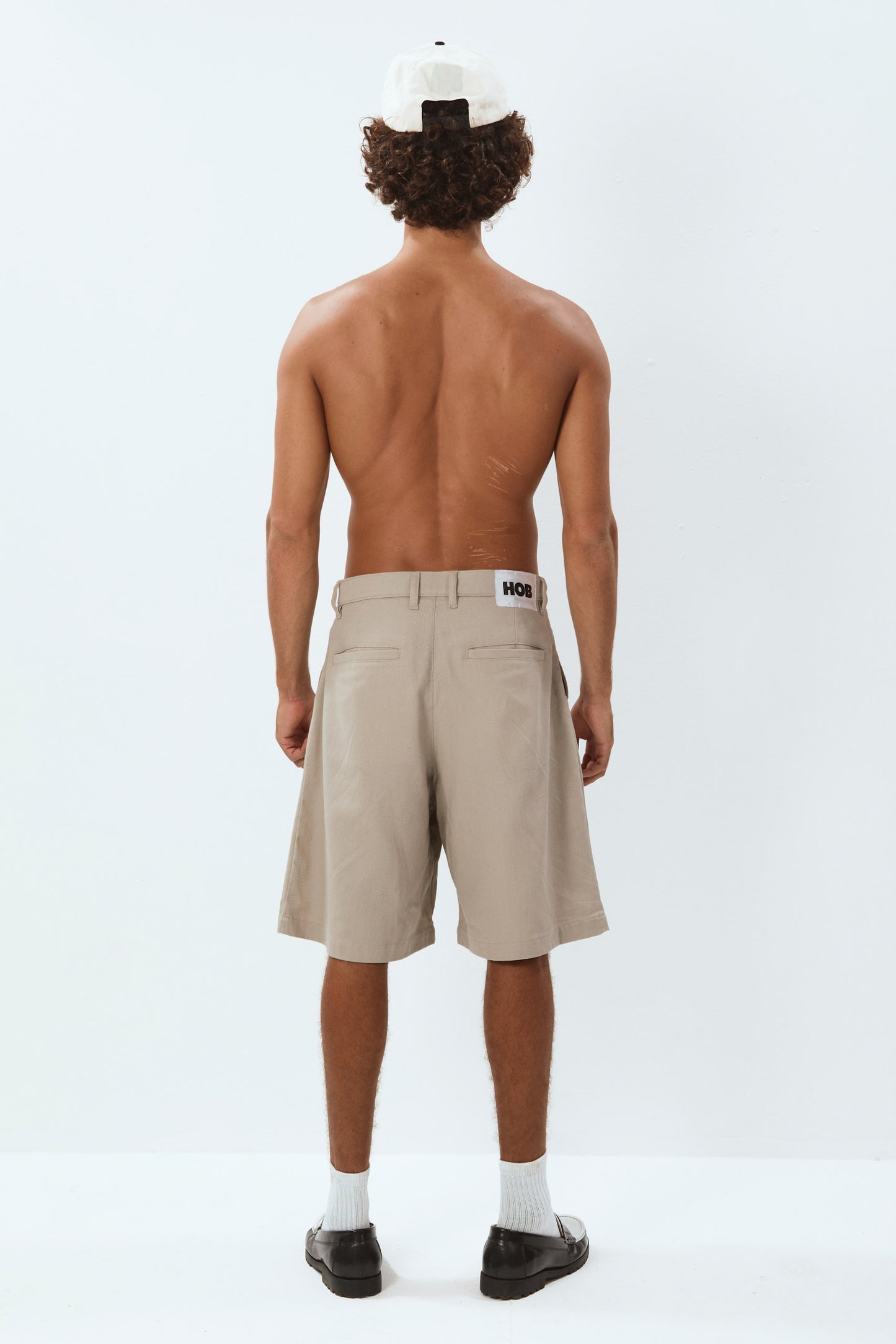 HOB pleated nude balloon shorts