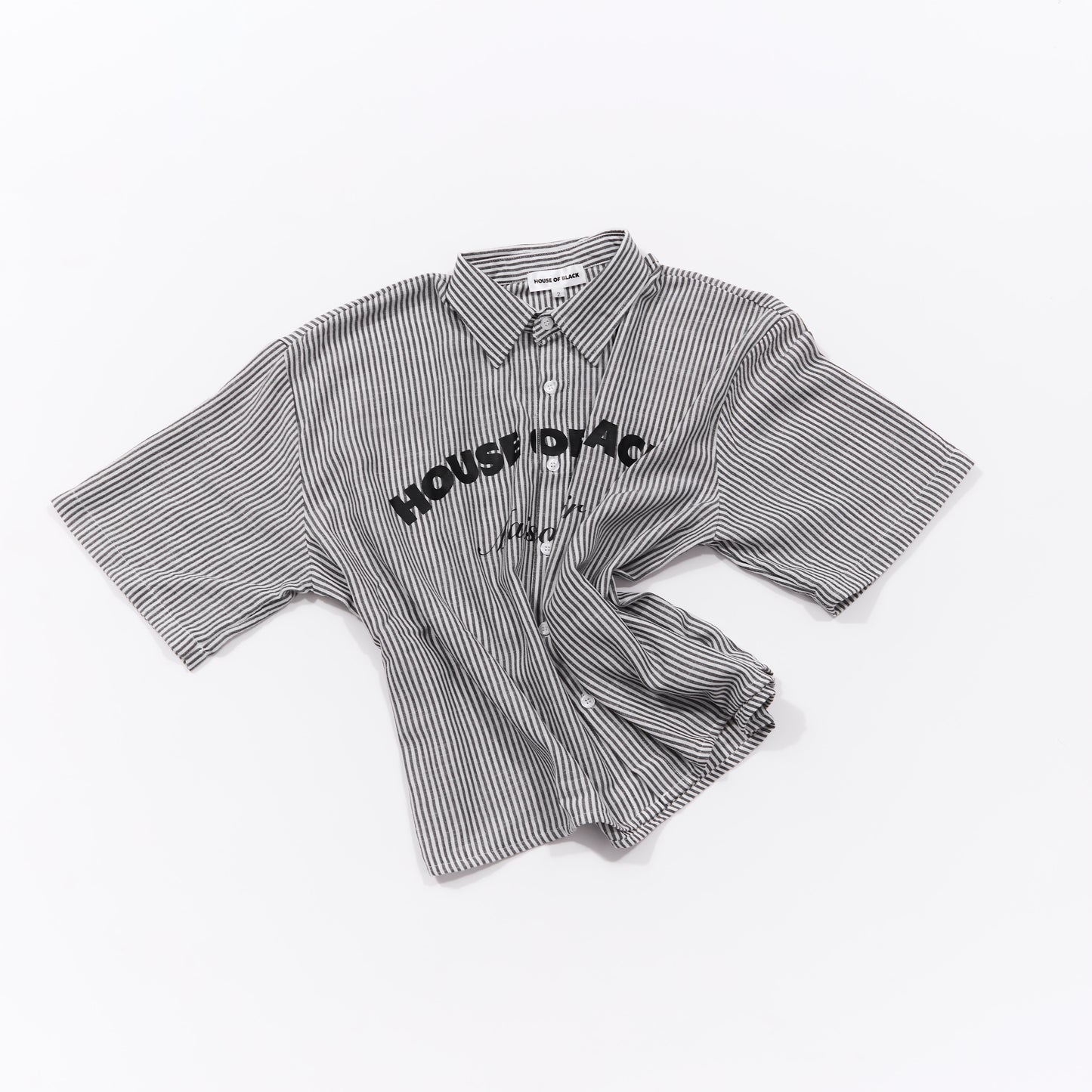 MAISON NOIR black pinstripe shirt