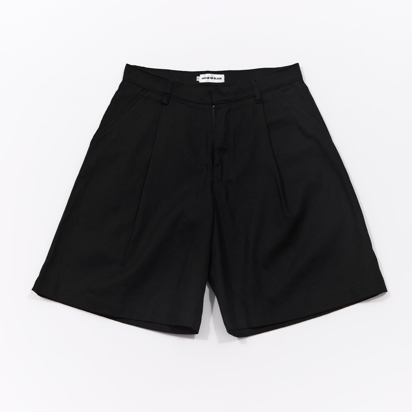 HOB pleated black balloon shorts