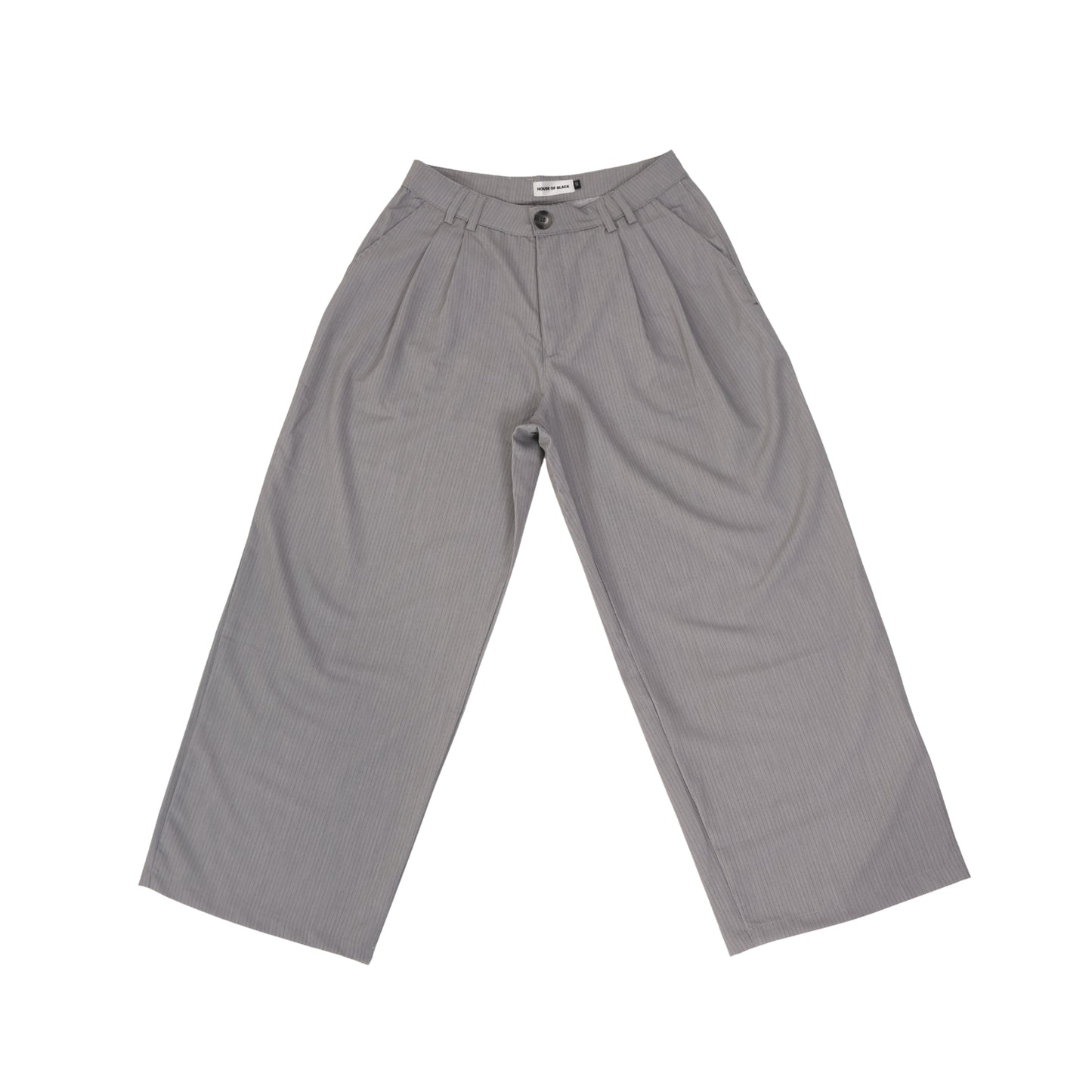 HOB pleated pinstripe pants in Grey