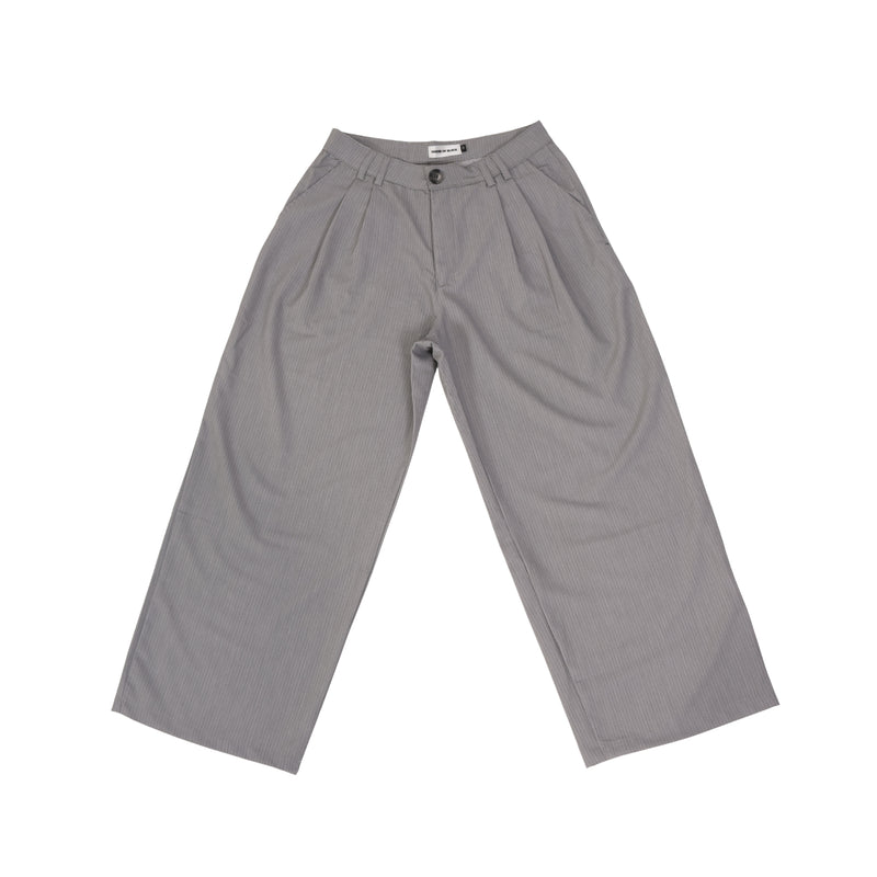 HOB pleated pinstripe pants in Grey