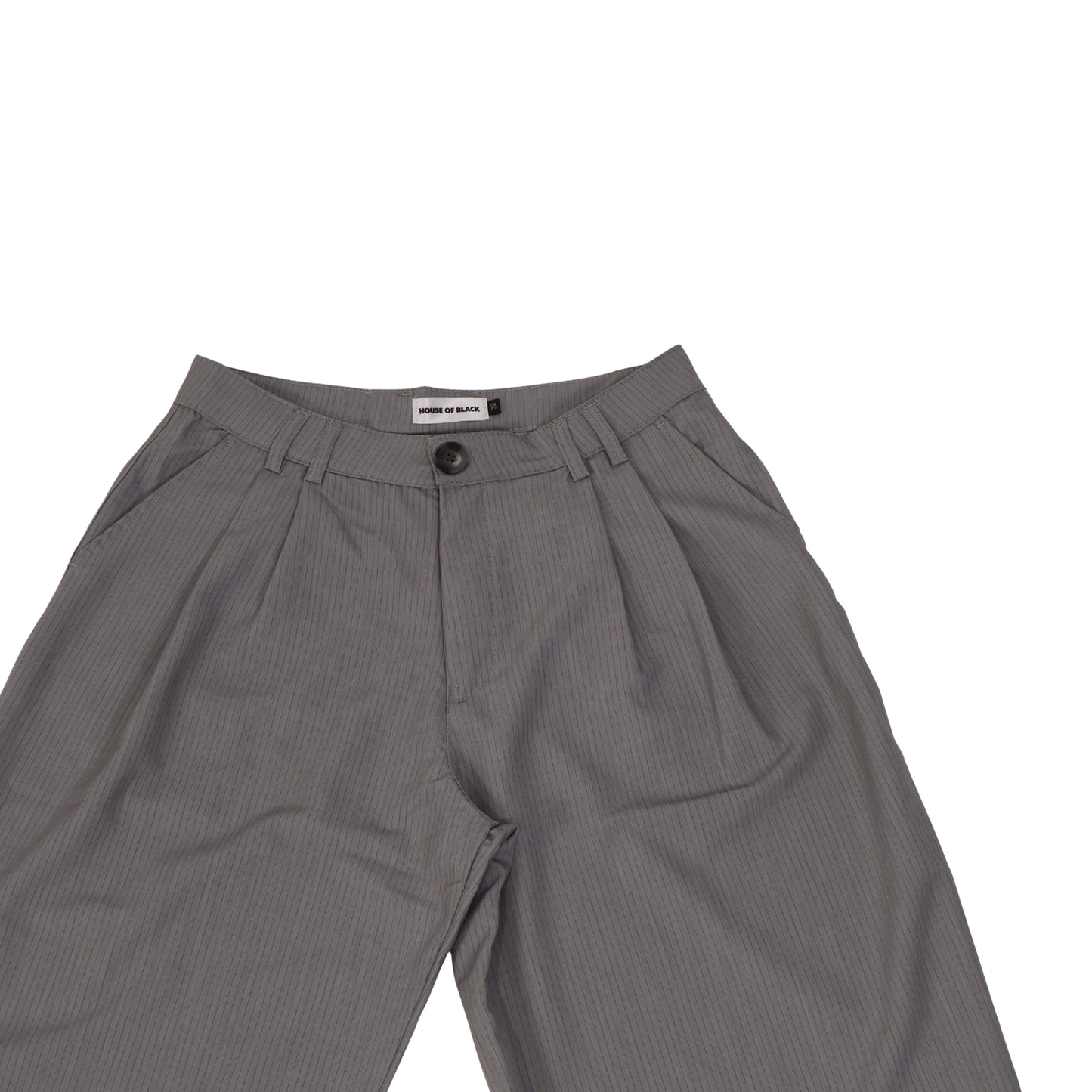 HOB pleated pinstripe pants in Grey