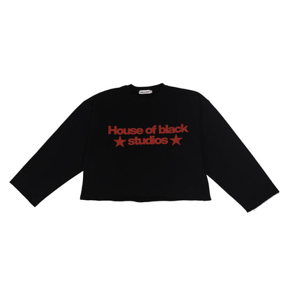 HOB studios cropped sweashirt in Black