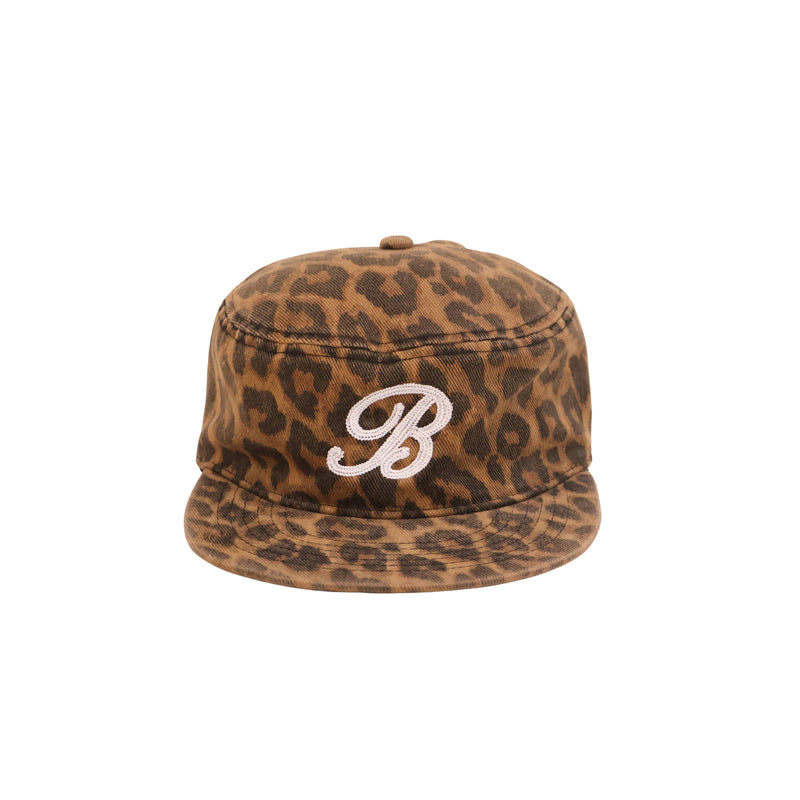 B for Black Leopard pillbox hat