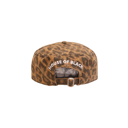 B for Black Leopard pillbox hat