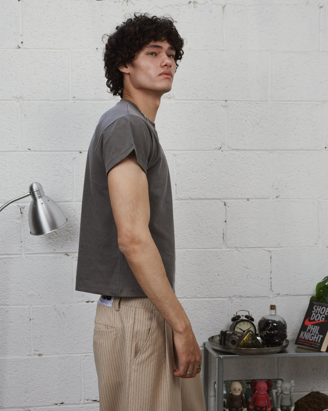 VICIOUS Baby Tee in vintage Grey wash