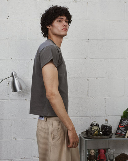 VICIOUS Baby Tee in vintage Grey wash