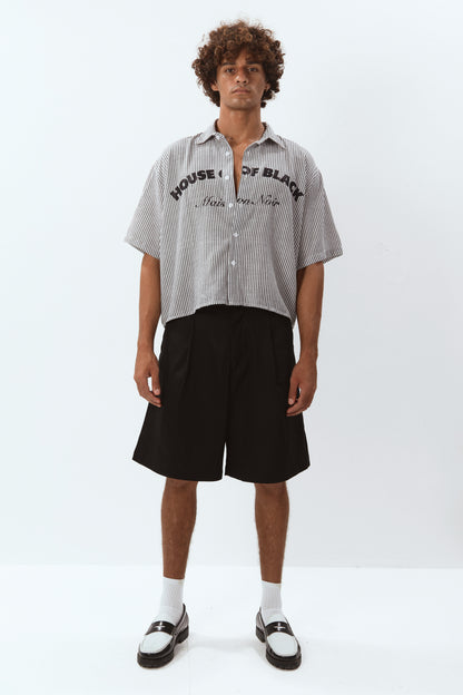 MAISON NOIR black pinstripe shirt
