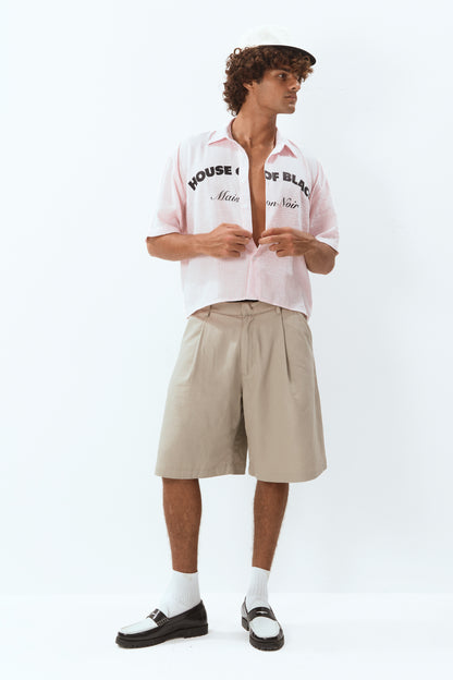 HOB pleated nude balloon shorts