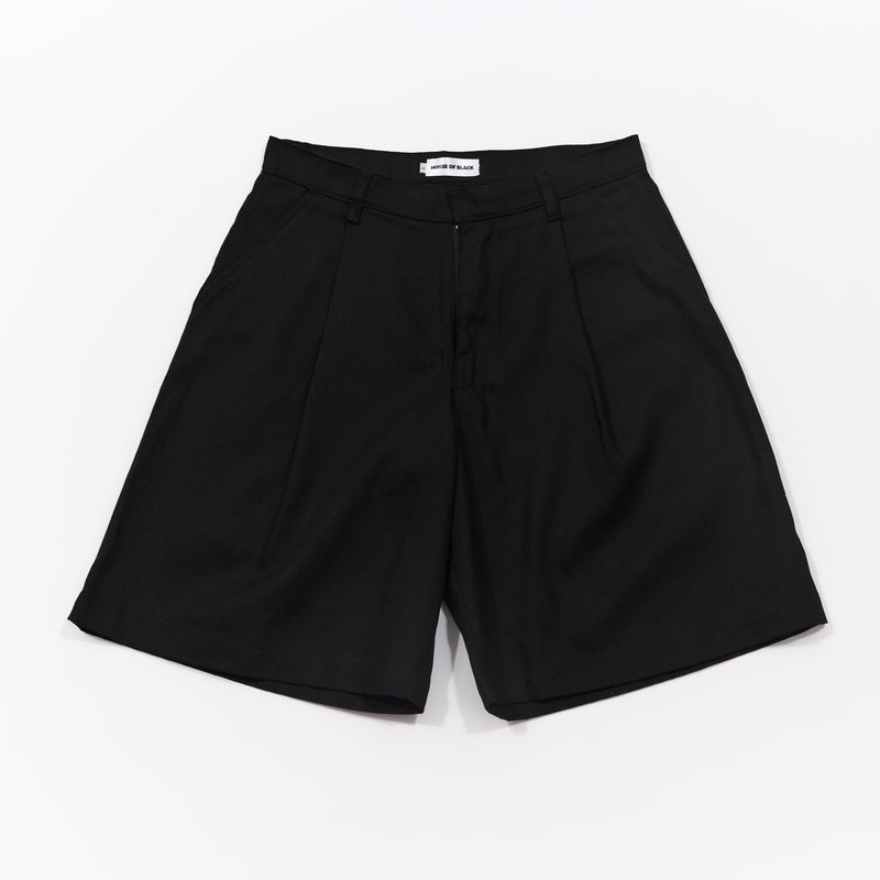 HOB pleated black balloon shorts