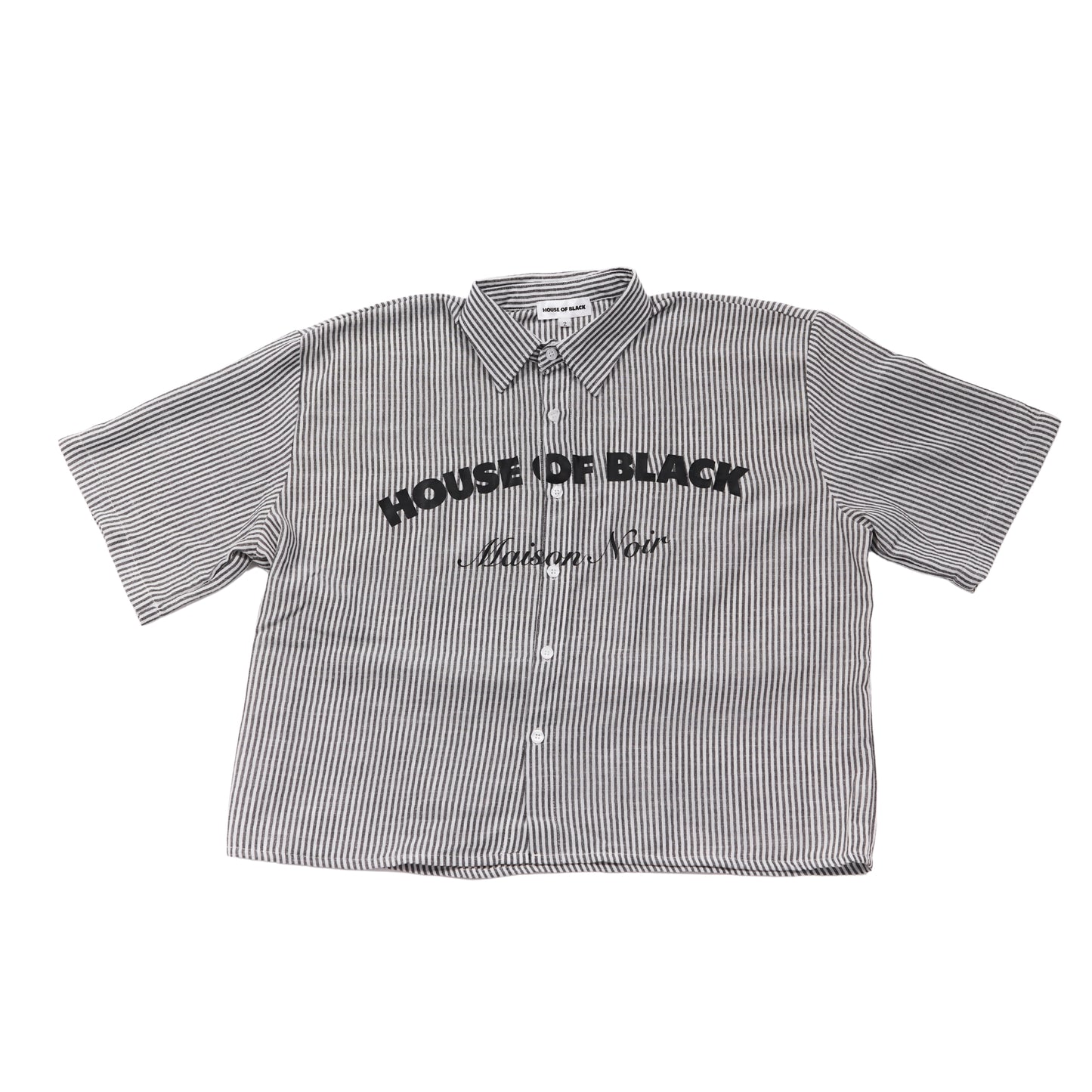 MAISON NOIR black pinstripe shirt