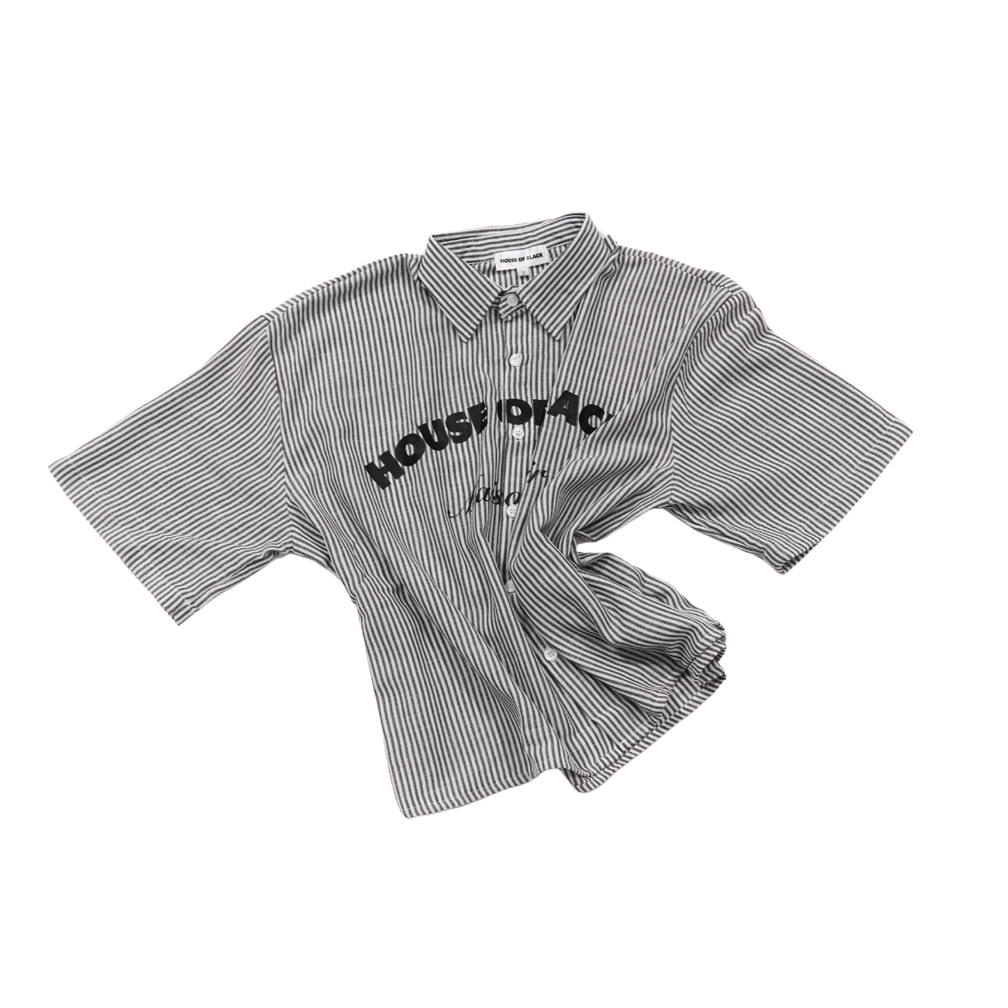 MAISON NOIR black pinstripe shirt