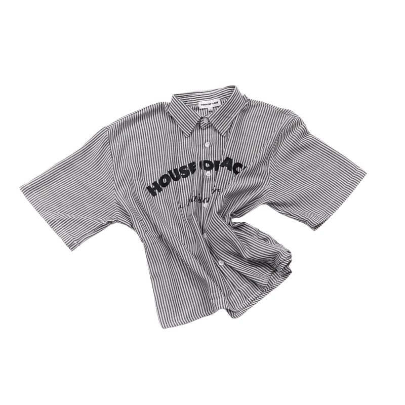 MAISON NOIR black pinstripe shirt