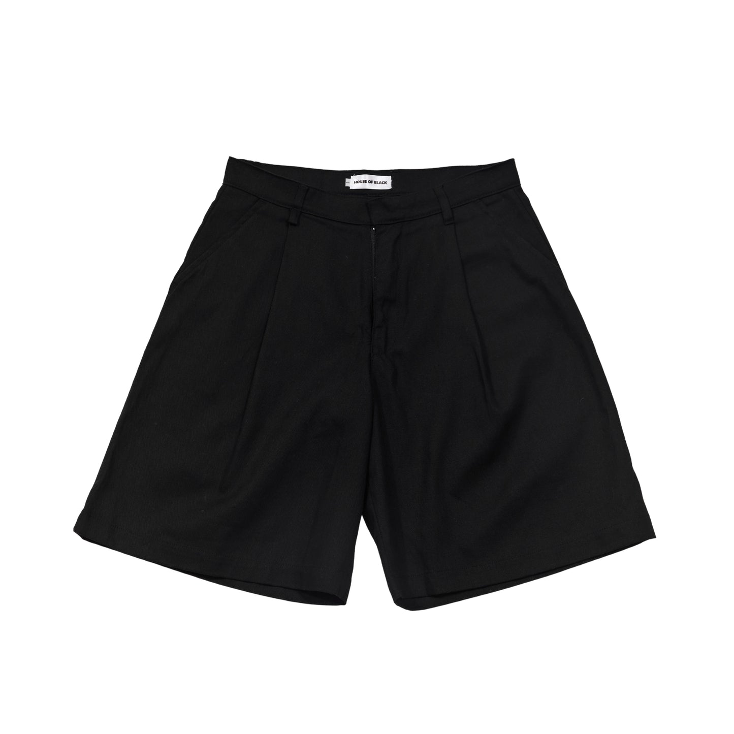 HOB pleated black balloon shorts