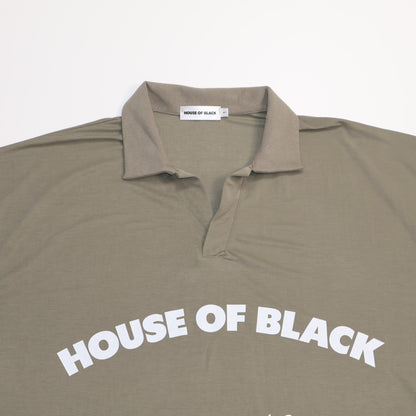 MAISON NOIR Green cropped polo shirt