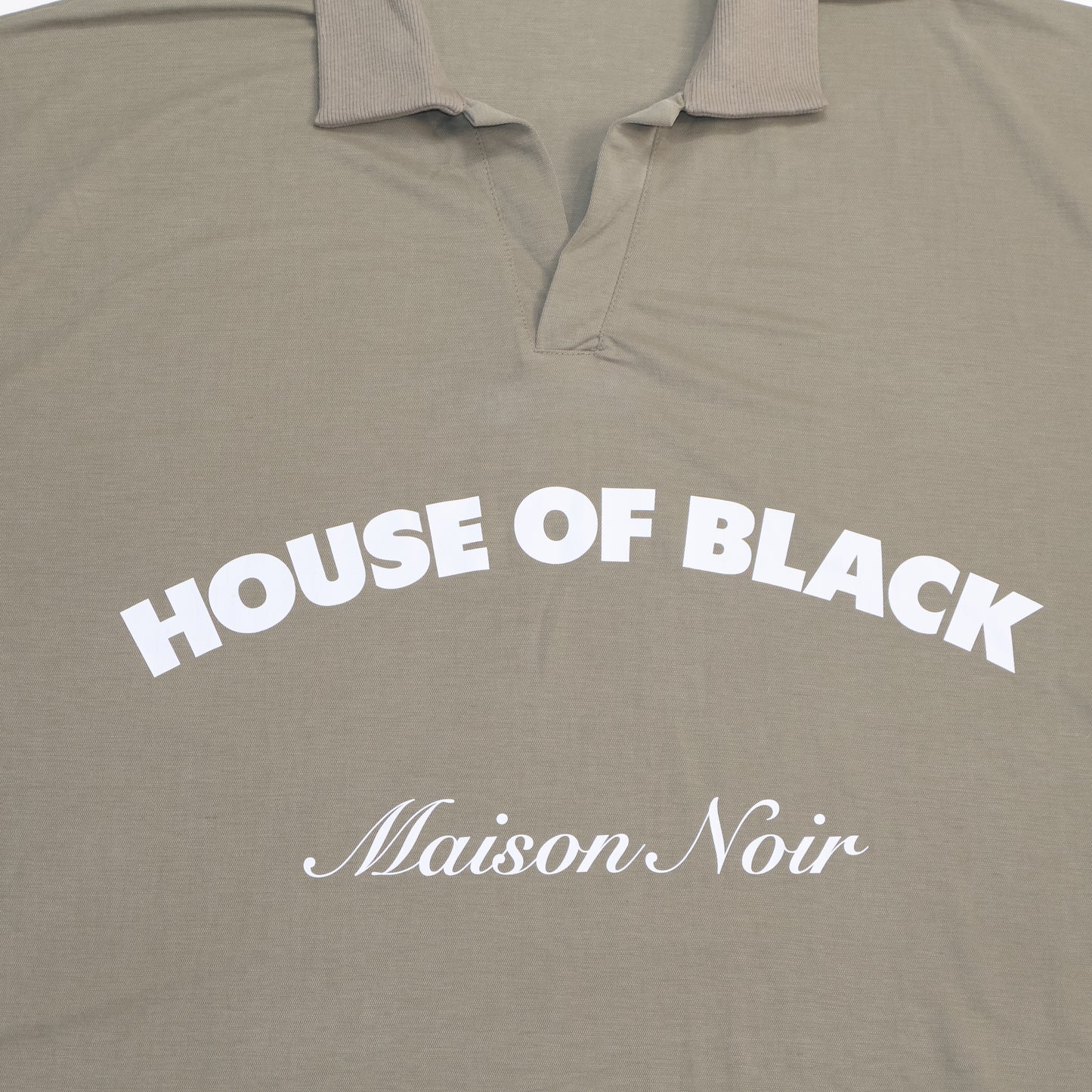 MAISON NOIR Green cropped polo shirt