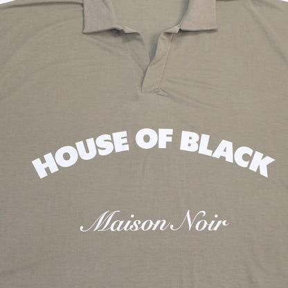 MAISON NOIR Green cropped polo shirt