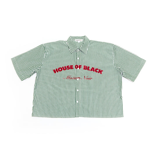 MAISON NOIR Green Pinstripe Shirt