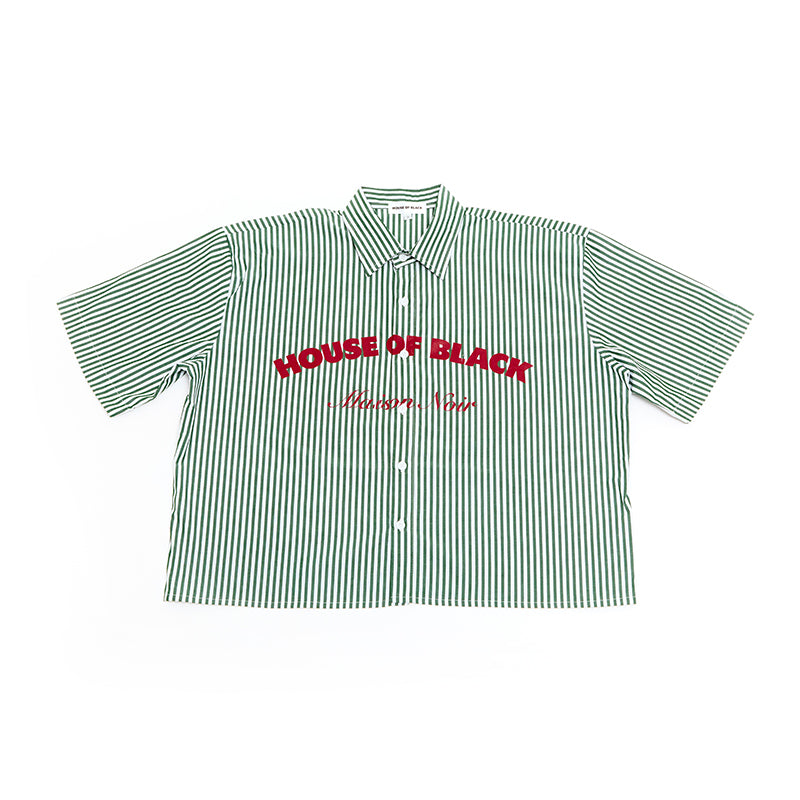 MAISON NOIR Green Pinstripe Shirt