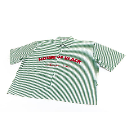 MAISON NOIR Green Pinstripe Shirt