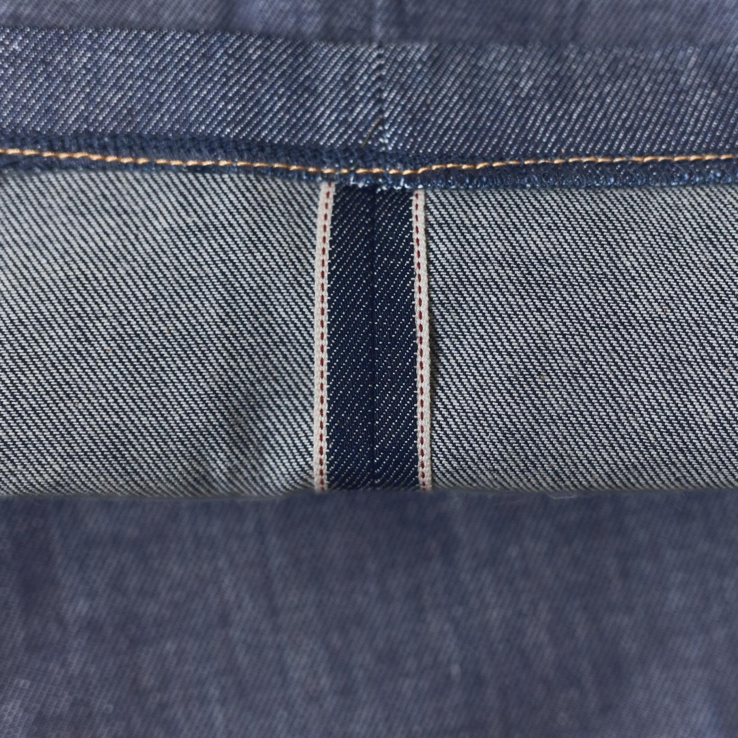 "Kojima" pleated selvedge demim
