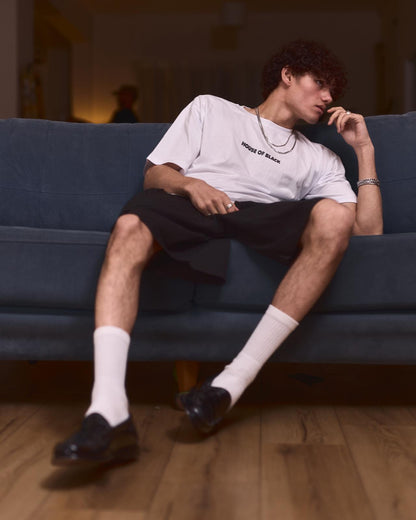 Patch logo tee in white