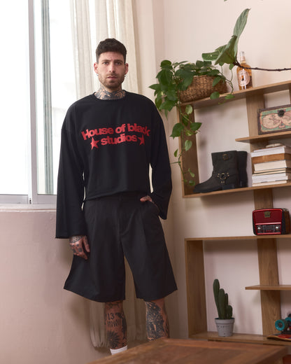 HOB studios cropped sweashirt in Black