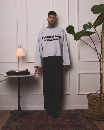 HOB studios cropped sweatshirt in Grey
