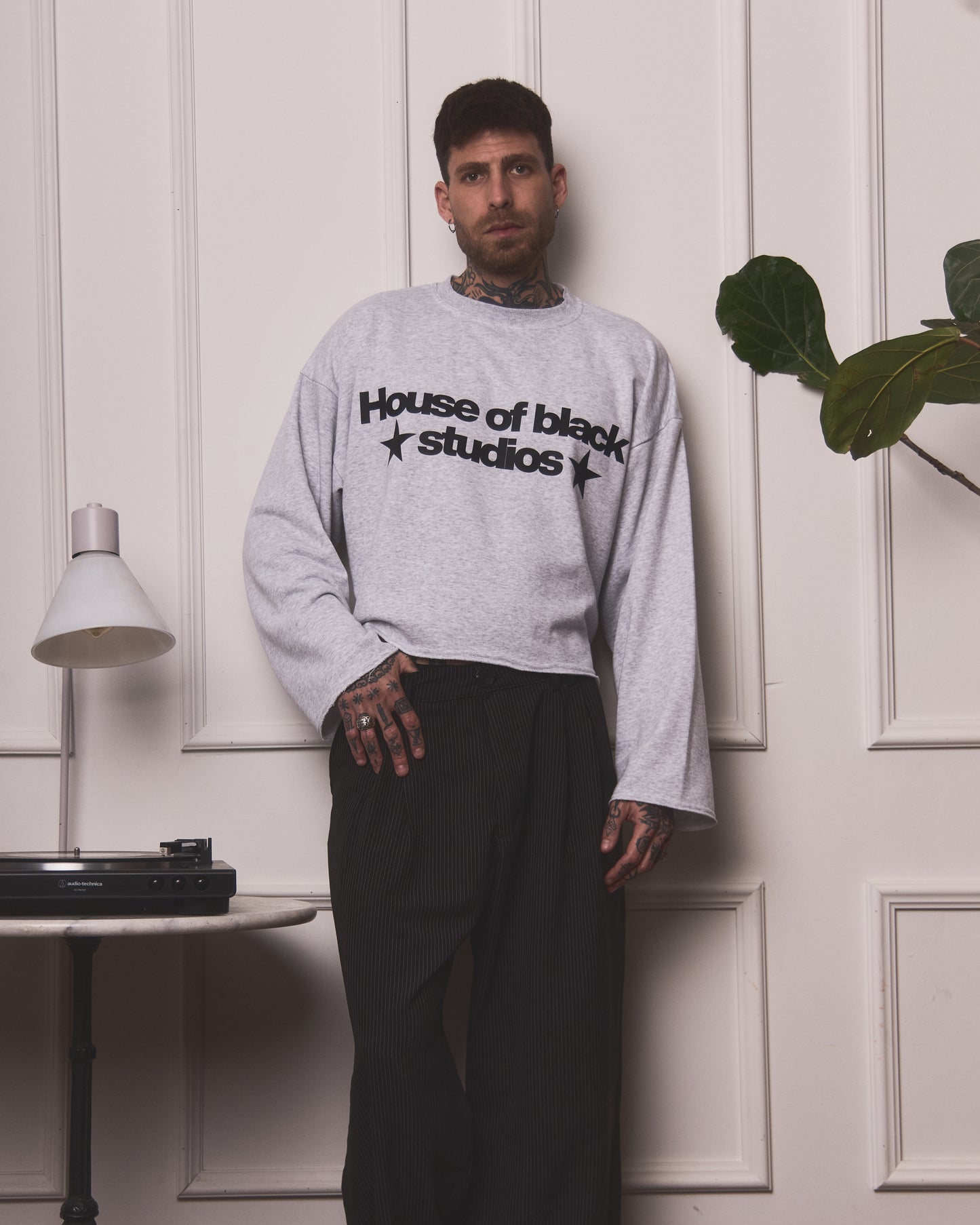 HOB studios cropped sweatshirt in Grey